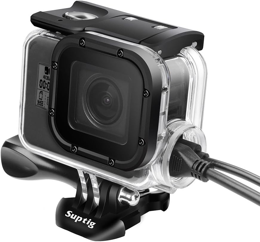 Suptig Replacement Waterproof Case Protective Housing Compatible for GoPro Hero 7 Black Hero 5 Gopro Hero 6 for Underwater Charge Use Water Resistant up to 164ft (50m)