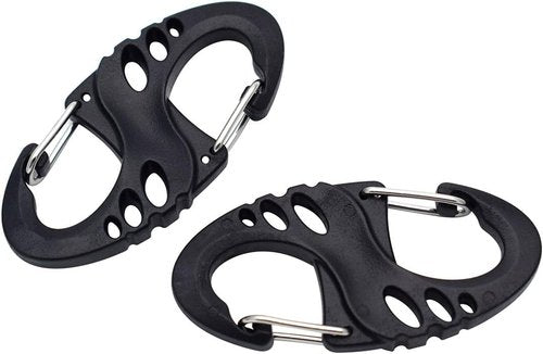 12 Pack S Shaped 8 Shaped Snap Keychain Hook Clip Outdoor Camping for Molle Backpack Hanger Buckle Quick Release Keychain