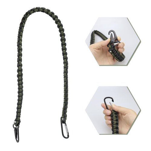 pinklilycare Military Grade Heavy Duty Paracord Keychain Carry Handle Tactical Rope Lanyard Correctional Officer Prison System Jailer