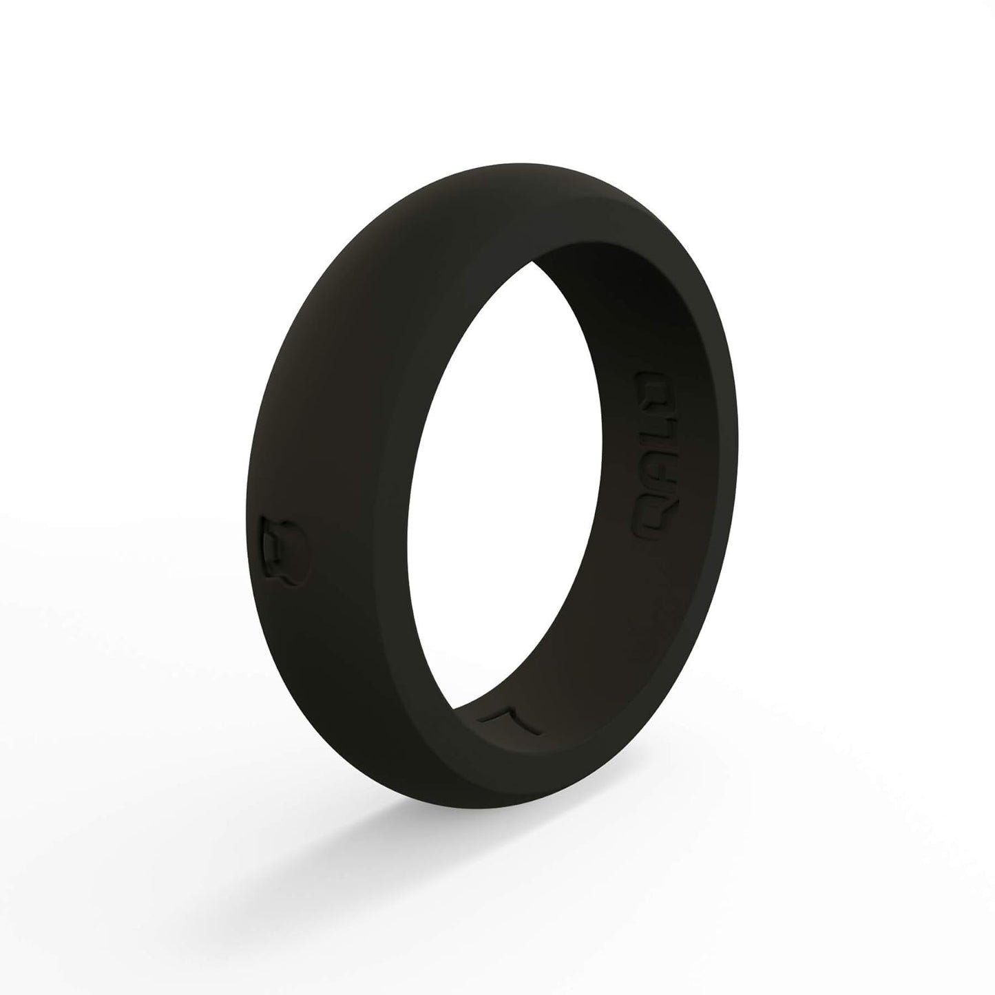 Qalo Women's Black Classic Athletics Silicone Ring Size 04