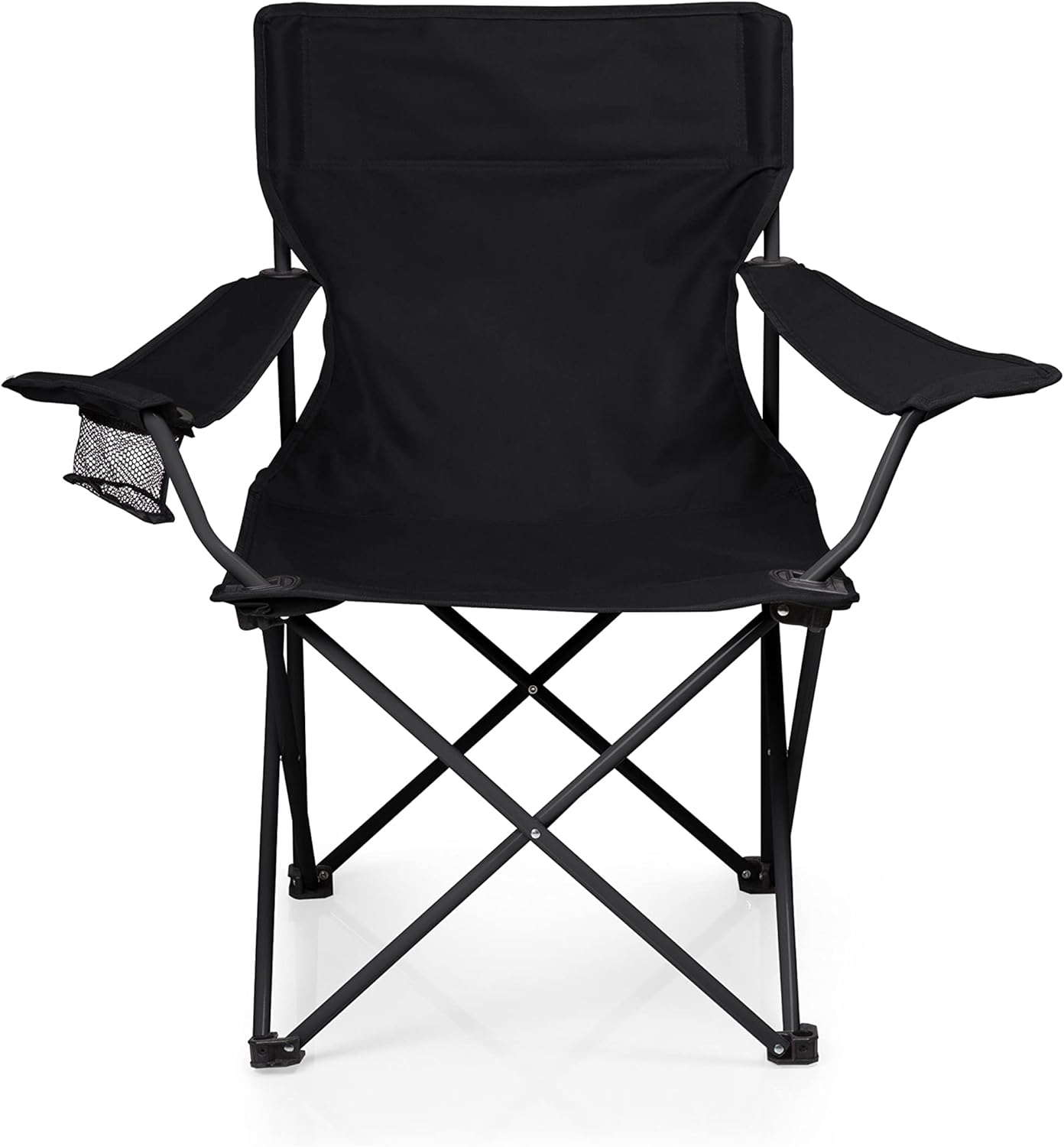 PICNIC TIME NHL PTZ Camp Chair, Picnic Chair, Beach Chair with Carrying Bag, (Black)