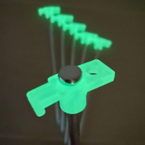 6-Pack Tent Stakes Heavy Duty 10.5" Steel Pegs with Glow-in-Dark Heads for Outdoor Mats, Tents, Rugs