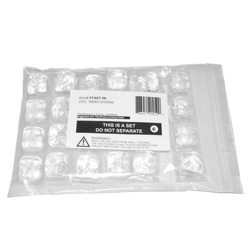 FlexiFreeze Cooling Collar - Personal Neck Cooling Ice Wrap (Navy Blue) Cooling Collar Refill Ice Strips, 6 Pack