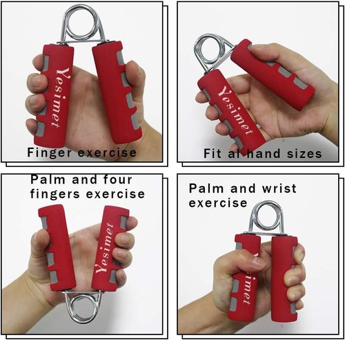 2 Pack Hand Grip Strengthener Set, Forearm Exerciser, Finger Gripper, Grip Strength Trainer, Hand Grip- Soft Foam Hand Exercise for Quickly Increasing Wrist Forearm and Finger Strength