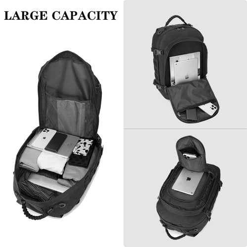 KRTG 35L Military Tactical Backpack Army 3 Day Assault Pack Bag with Molle System (Black)