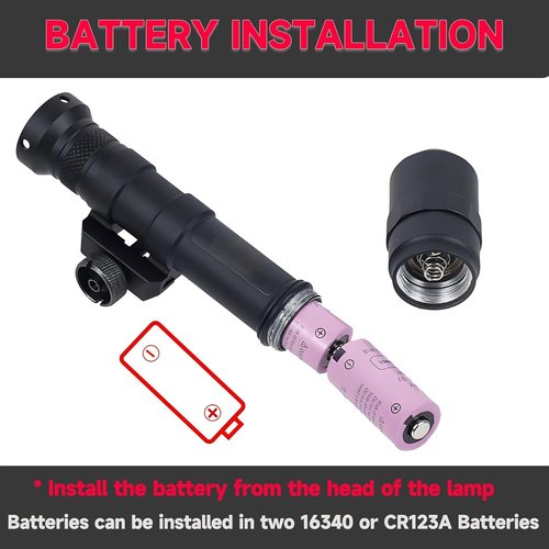 CPFIVE Tactical Flashlight Flashlight with Remote Pressure Switch Picatinny Mount