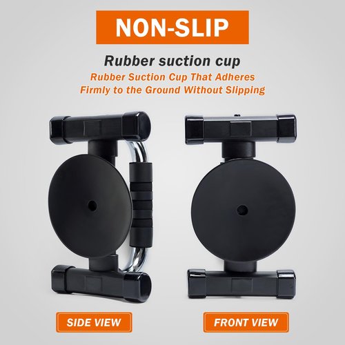 Uvedabul Pushup Brace and Plate, Suction Cup Brace for Exercise, Pectoral Muscle (Black)