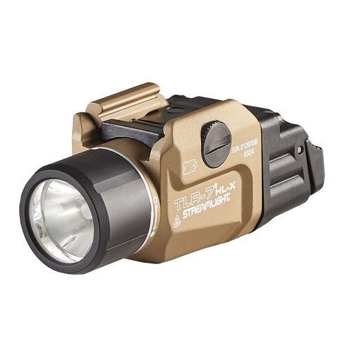 Streamlight 69459 TLR-7 HL-X USB 1000-Lumen 22000-Candela Rechargeable Rail Mounted Weapon Light, Includes Interchangeable High and Low Switches, Flat Dark Earth