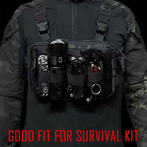 Tactical Bag Insert Modular Organizer Utility Admin Pouch Hook, Modular Elastic Loop Panel Organizers Pouch Insert Attachment with Hook Backed Fastener for Backpack Accessories