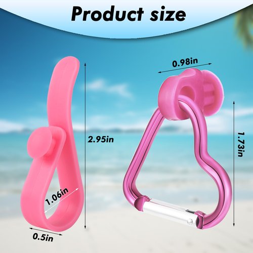 ZLSPTK 4Pcs Accessories for Bogg Bag Hooks and Clips Heart Insert Key Holder Carabiner Cute Bogg Bag Charms for Simply Southern Tote