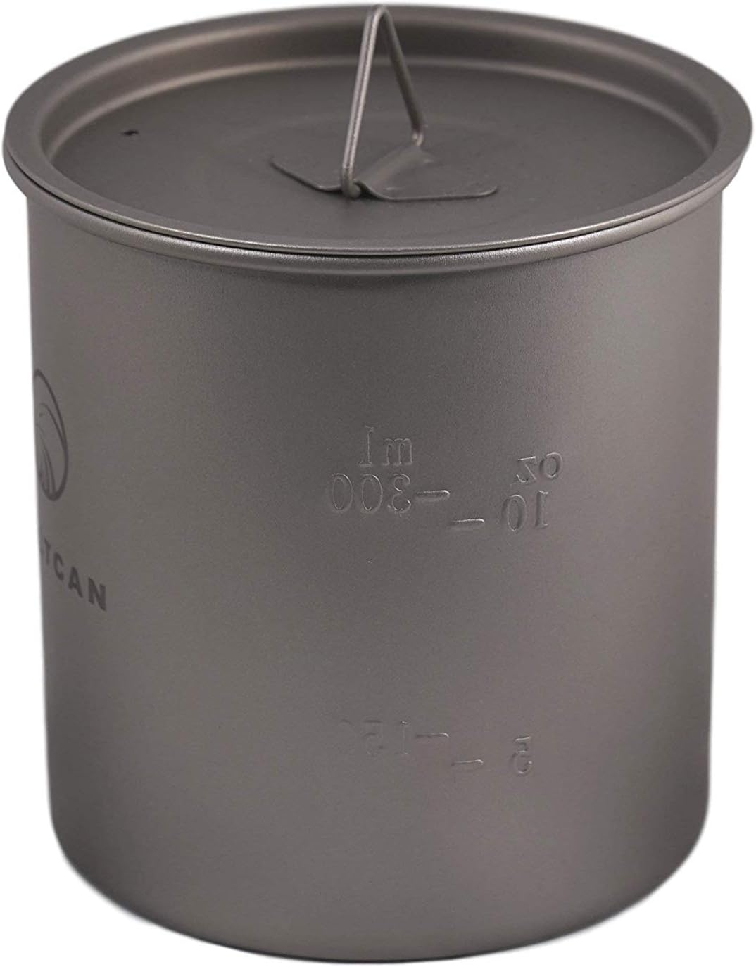 Valtcan 450ml Titanium Camping Cup with Tight Lid 15.2oz or 1.9 Cups Capacity