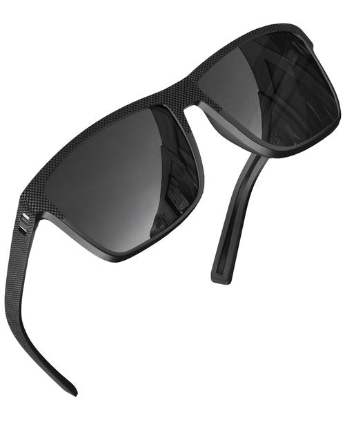 grinderPUNCH Polarized Driving Sunglasses for Men Lightweight UV400 Protection Anti Glare Square Sun Glasses