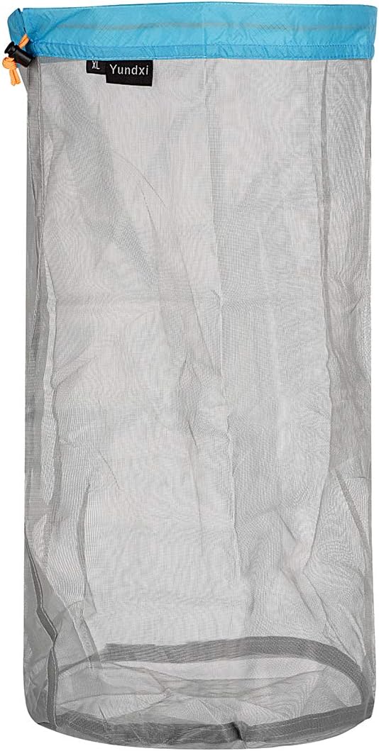 Ultra Light Stuff Sacks Nylon Mesh Drawstring Storage Bag S M L XL XXL for Camping Travel Hiking Outdoor Sports