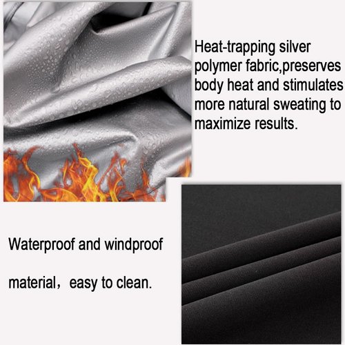 NINGMI Men's Sauna Jacket Sweat Suit for Men Long Sleeve Sauna Shirt Zipper Top Workout Body Shaper Slimming Fitness