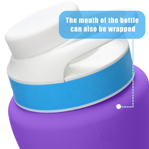Sleeve for Cirkul Water Bottle 22OZ, Silicone Water Bottle Sleeve for Cirkul Plastic Water Bottle Insulated Protective Cover Water Bottle Holder Accessories Prevent Collision (Purple)