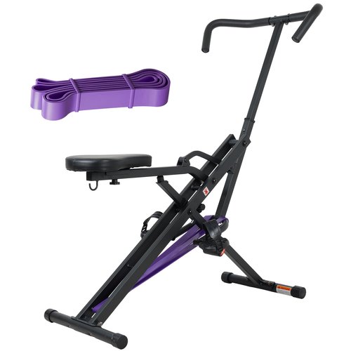 Leikefitness Squat Assist Trainer for Leg Fitness Machine for Home Gym Squat Machine, 2 in 1 Ride & Rowing Machine for Botty Glutes Butt Thighs, Black