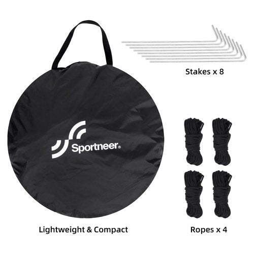 Sportneer Sports Tent: 1 Person Instant Shelter with Ultra Visibility for Cold Day - Lightweight Portable Pop Up Tent for Sports Event, Protection from Cold Wind and Rain, 37" Lx 37" W x 63.5" H