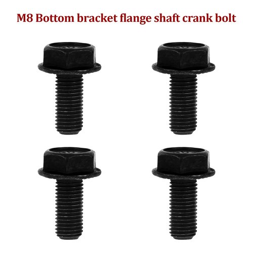 Trinkrittey 4 Pcs 8mm Bicycle Crank Bolts Bike Bottom Bracket Fixing Bolts M8 x 18mm Bottom Bracket Screws Parts for Mountain Bike Road Bike MTB