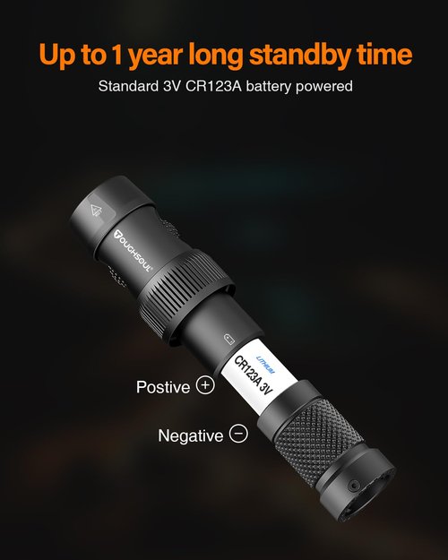 TOUGHSOUL Tactical Mag Tube Cap Flashlight 500 Lumen Max for Winchester 12 Gauge with Strobe Function, Replaceable Battery Included