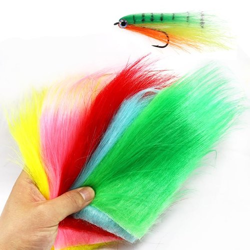 Fly Tying Craft Fur 8 Bright Colors Long Synthetic Fiber Fly Fishing Streamer Fly Tying Materials