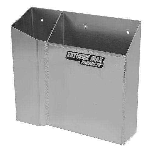 Extreme Max 5001.6368 Grease Gun Holder with Spare Cartridge Slot for Race Trailer, Garage, Shop, Enclosed Trailer, Toy Hauler - Silver