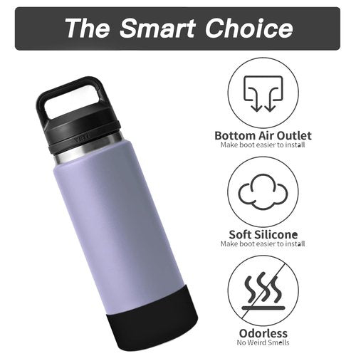 UWSTE 2Pcs Silicone Boot for YETI Rambler 26oz Bottle, Anti-Slip Sleeve Bottom Protector Accessories for YETI Rambler 26oz, BPA Free Silicone