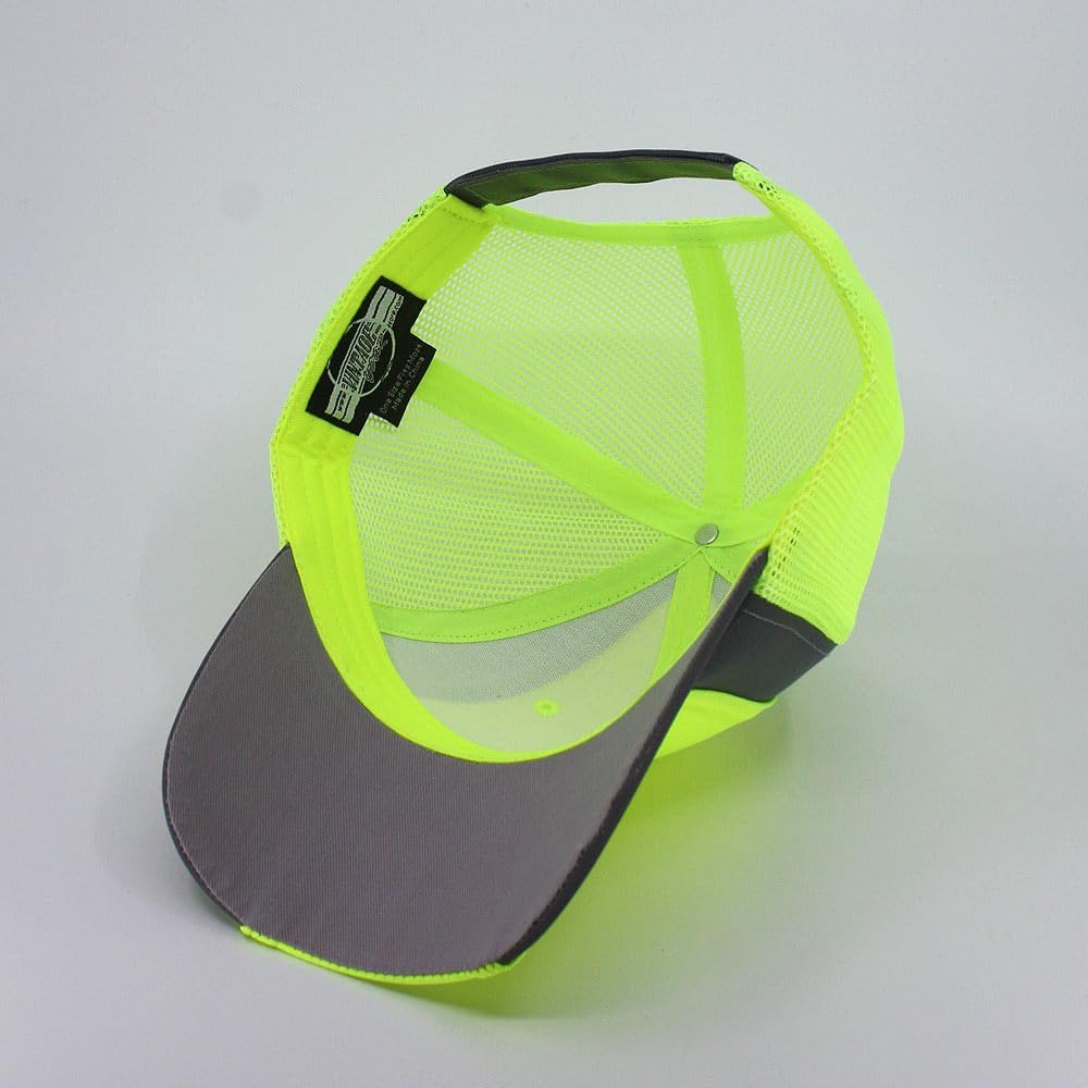 The Vintage Year Reflective High Visibility Piping Neon Polyester Twill Low Profile Structured Baseball Cap
