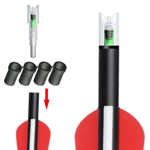 Linpeng 6PCS Crossbow Lighted Nocks for Bolts with .285”/.297”/.300”/.305” Bushings with ON/Off Switch LED Arrow Nocks (Green)