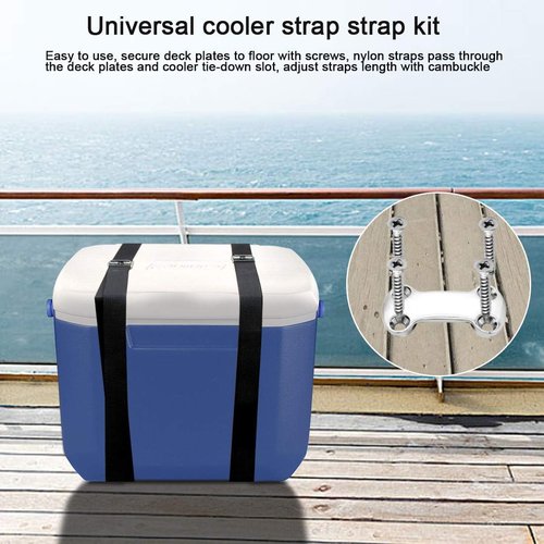 Universal Cooler Tie-Down Strap Kit - Cam Buckle Lashing Straps Compatible with YETI & RTIC Coolers