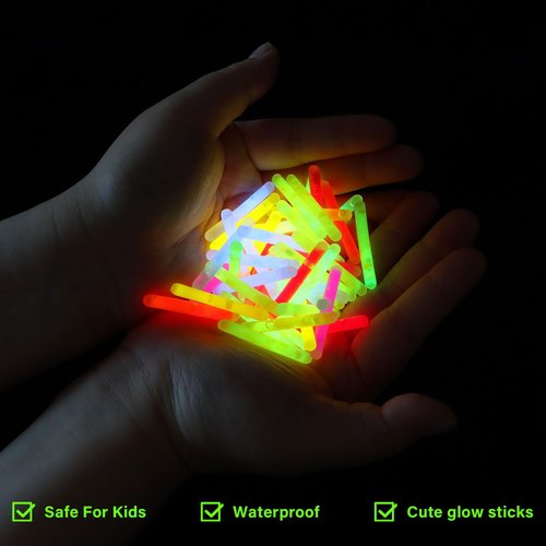 600 Pcs Fishing Glow Sticks Bulk 1.5 Inch Mini Glow Sticks Small Glow in The Dark Bobbers Night Fishing Glow Stick Rod Tip Glow Sticks Underwater Light Stick for Rave Easter Halloween Christmas Decor