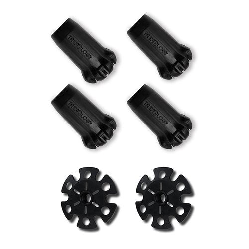 Trekology Trekking Pole Accessory Set – Bundle Tips for Concrete & Flat Roads – Durable Replacement Tips for Hiking Poles, Walking Sticks & Trekking Poles (4Tips & 2Snow Baskets)