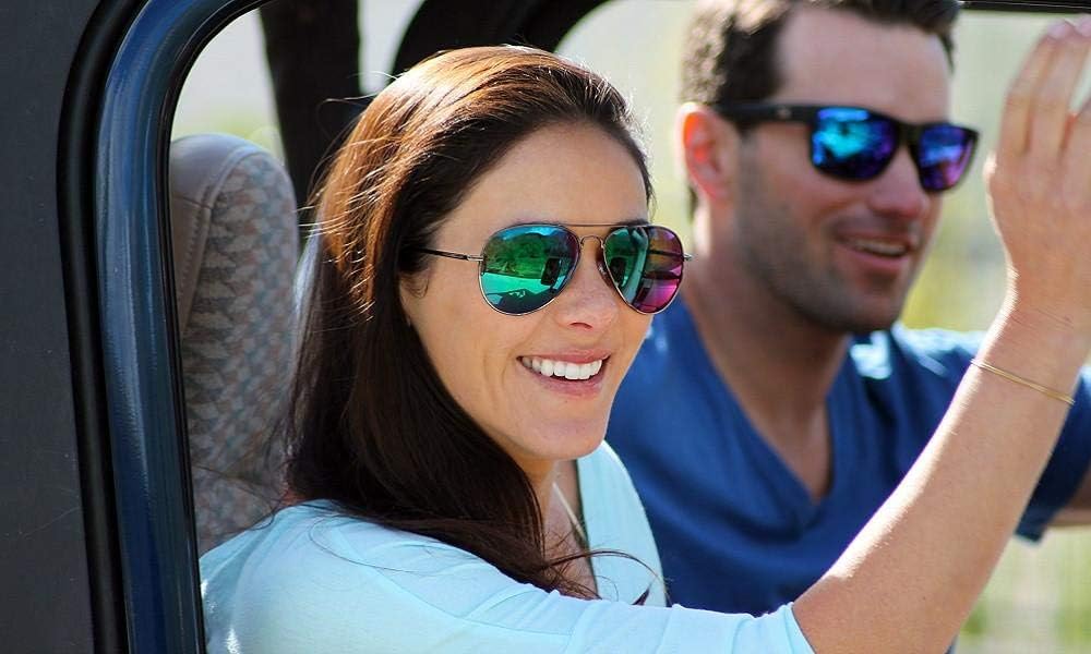 Optic Nerve Estrada Polarized Aviator Sunglasses – Lightweight Classic Frame, UV Protection, Anti-Glare – Unisex Fit