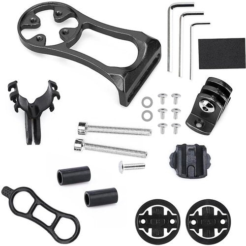 Wolfride Bike Computer Mount Out Front | Adjustable Angle Extension Handlebar Mount | Compatible with Garmin/Wahoo/Cycling Phone/Light/Action Camera
