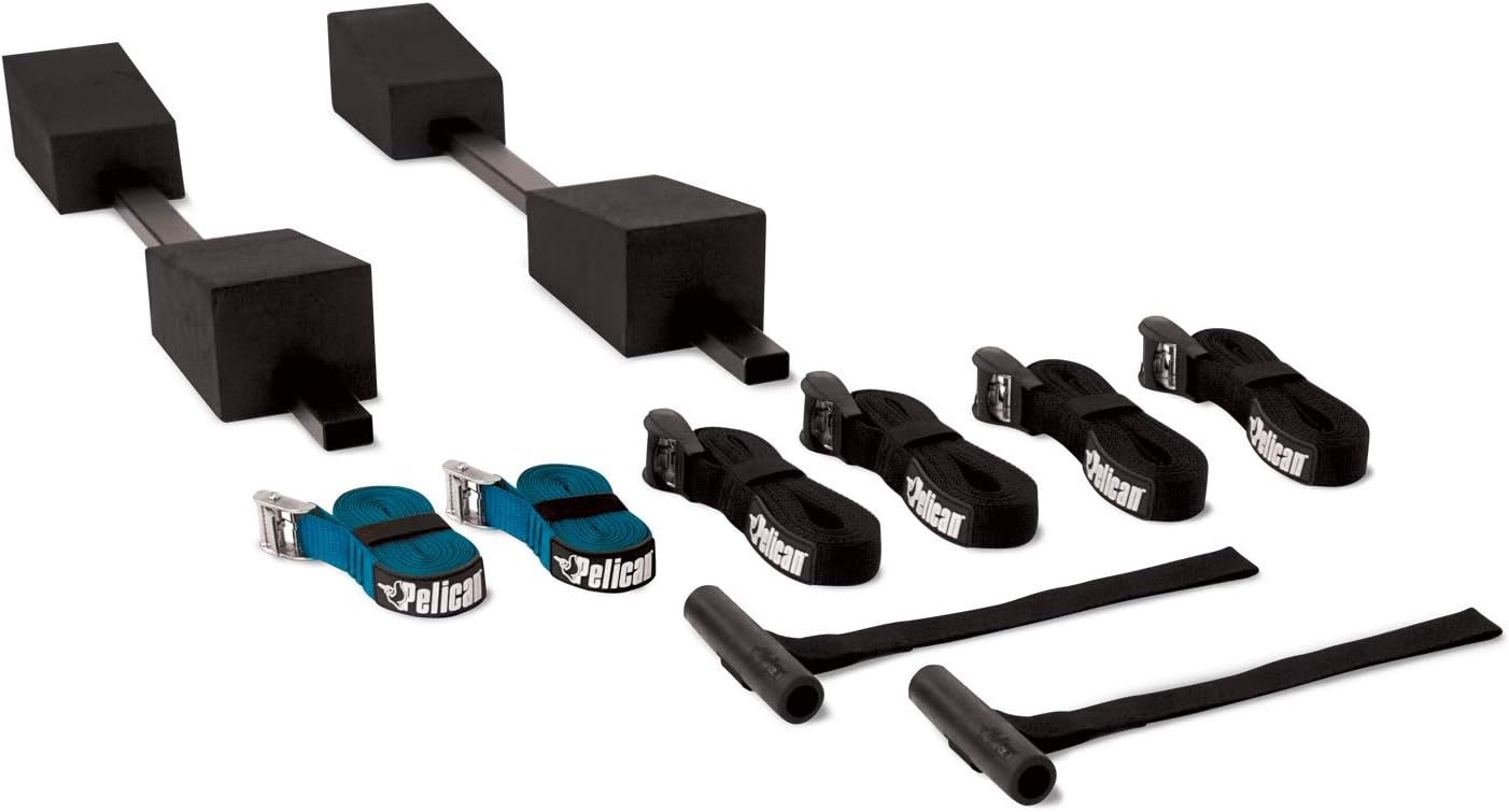Pelican Boats - Universal Kayak & SUP Car-Top Roof Carrier Kit – PS0481-3 - Fits Vehicles – Heavy Duty & Safe