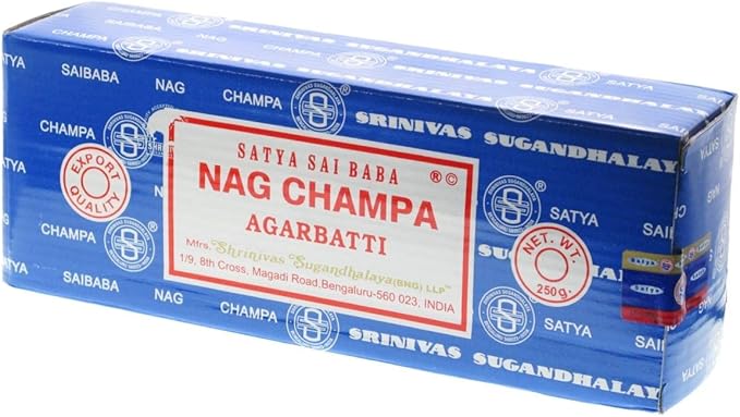 Satya Nag Champa 250 gram Incense Sticks for Positivity, Meditation, Relaxation, Yoga, Healing by Giftbrit