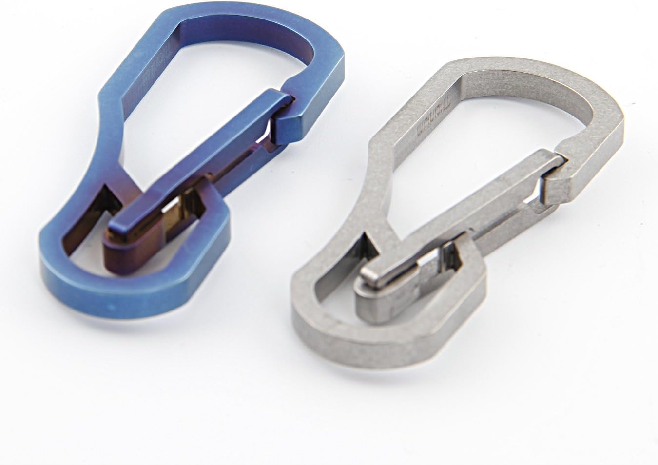 Titanium Multi Tools Keychain Hook EDC Tool Max-Bearing 50KG Keychain for Hiking Camping Outdoor (Blue)
