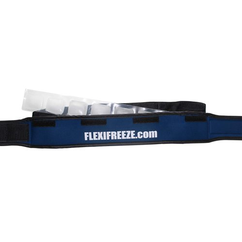 FlexiFreeze Cooling Collar - Personal Neck Cooling Ice Wrap (Navy Blue) Cooling Collar Refill Ice Strips, 6 Pack
