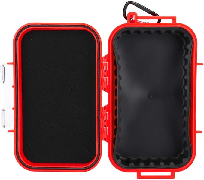 Waterproof Storage Case, Outdoor Survival Waterproof Case Shockproof Storage Case Airtight Carry Box Container for Outdoor Boating Camping(Red)