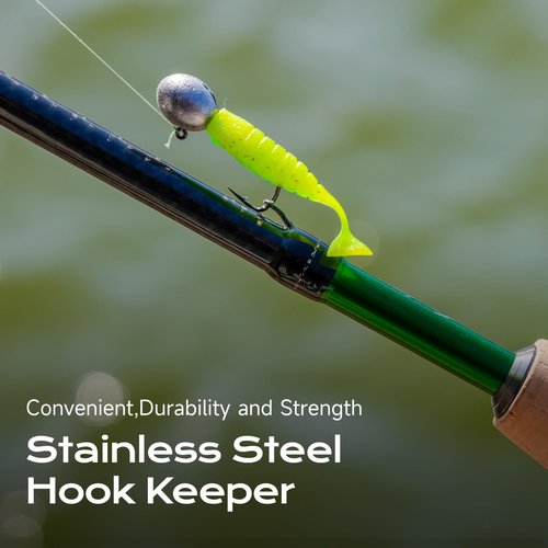 HANDING M1 Trout Fishing Rod 6'6'' BFS Casting Rod with Fast Action 30T+24T Carbon Fiber SEAGUIDE RA Guide Rings for Larger Trout Crappie Bluegill White Bass Smallmouth Bass Yellow Perch