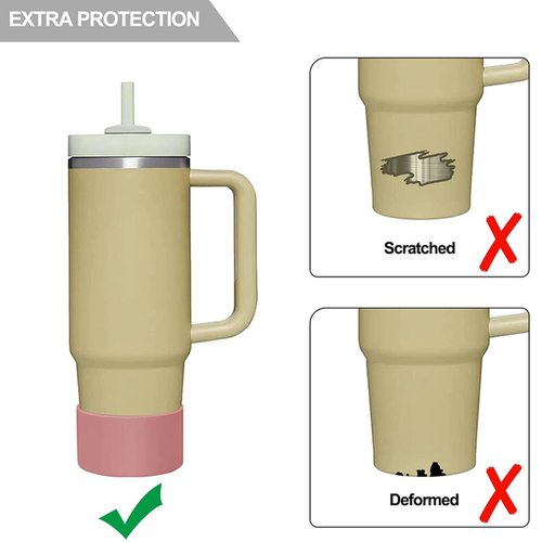 iDIY Silicone 6PCS Bottle Boot, Water Bottle Bottom Protector,Stanley 40/30/20 oz Cup Accessories(style-11)