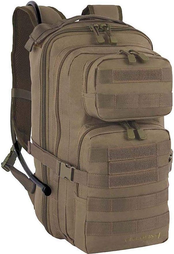 Surge Tactical Hydration Pack Military Backpack with MOLLE System | Survival Bug Out Bag | 22L Storage Capacity + 3L Reservoir (Digital Sand)