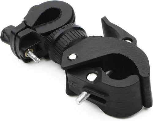 4pcs Universal Bike Bicycle Flashlight Lamp Mount Clamp Stand Holder 360º Rotation, Black
