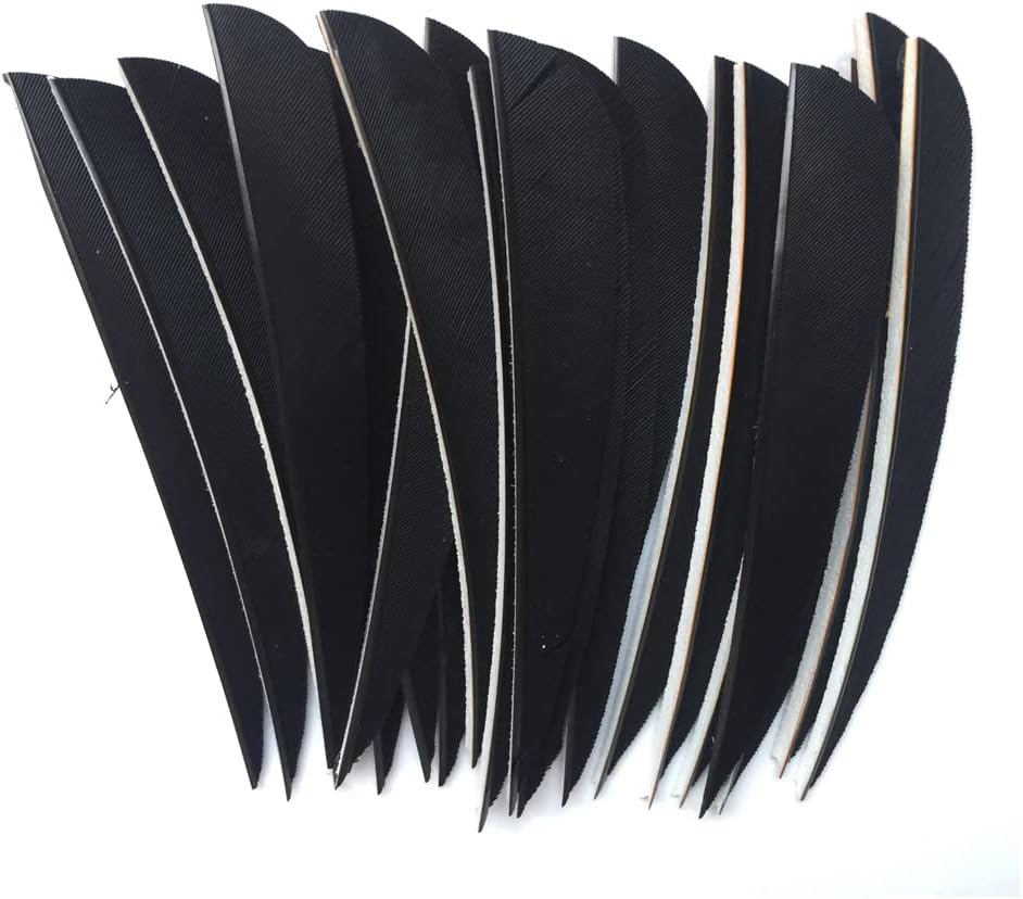 ZSHJGJR Archery Arrow Feathers 3 Inch 4Inch 5 Inch Turkey Feathers Fletchings Arrow Feathers Fletches Right Wing for DIY Hunting Arrows 50PCS
