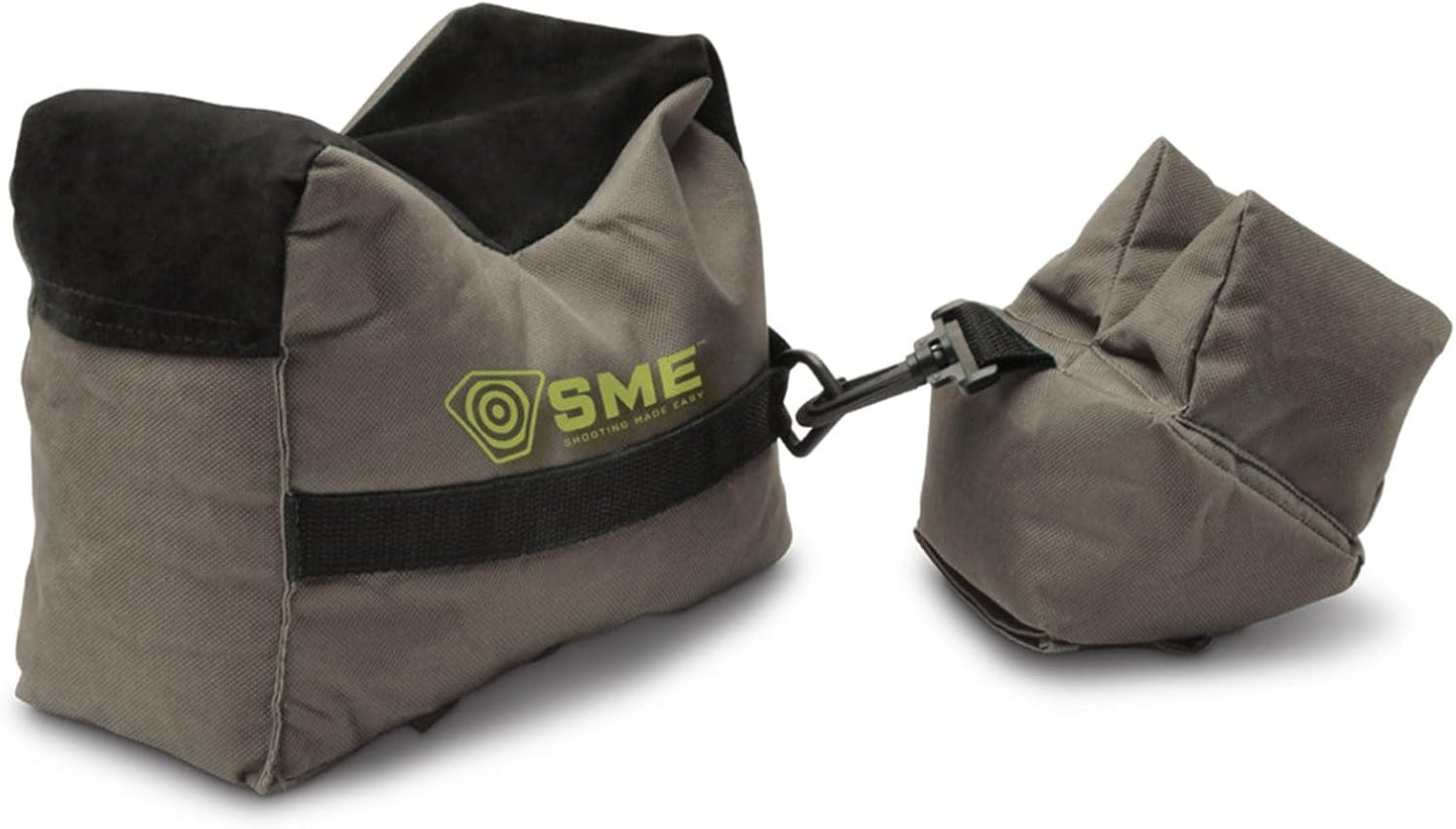 SME 2 Piece Shooting Bags | Durable Versatile Front & Rear Shooting Bags with Non-Slip Bottom & Suede Leather Topper