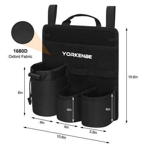 Yorkenbe 2 Packs Beach Chair with Cup Holder, Side Organizer, Hard Back Support, Adjustable Straps, Attaches to Camping/Patio Chair