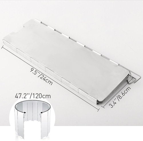 Camping Stove Windscreen 12 Plates Ultralight Folding Camp Stove Windscreen Portable Camping Stove Windshield for Use with Alcohol Stoves and Other Backpacking Stoves Butane Stoves