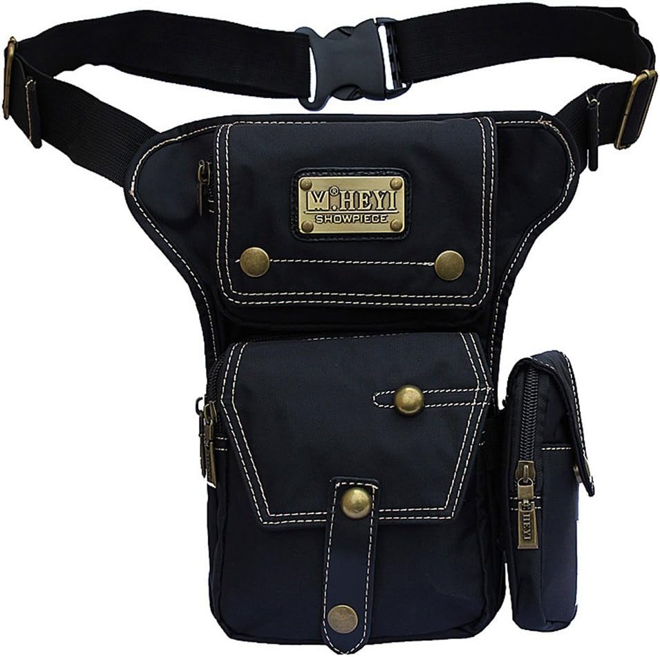 Nylon Drop Leg Bag Hiking Waist Pack for Men Women Tactical Motorcycle Bike Cycling Riding Travel Outdoor Sports Fanny Pouch