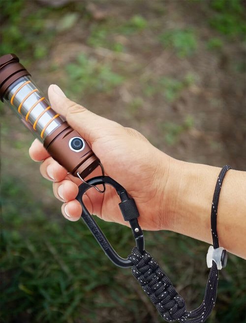 Oythiem Locking Carabiner Clip Heavy Duty with Paracord Lanyard, Detachable Buckle Backpack Clips with A Fastener As A Key, Water Bottle, Small Accessories Organizer for Camping, Hiking and Traveling