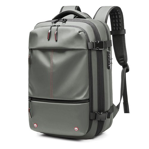 Vacuum Backpack - Water Expandable Vacpack with Vacuum Compression & 19 Inch Large Capacity, Anti Theft Backpack for Travel (Green)