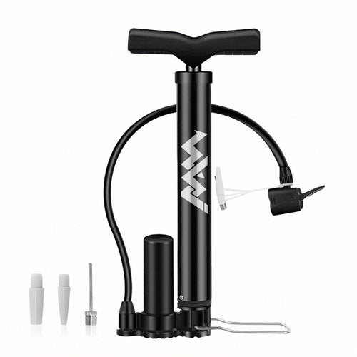 WWJ Manual Bike Tire Pump, Floor Bicycle Air Pump, Compatible Presta Valve Adaptor Portable Floor Pumps for Road Mountain Bikes and Car, Sports Balls High Pressure 140PSI with Tank